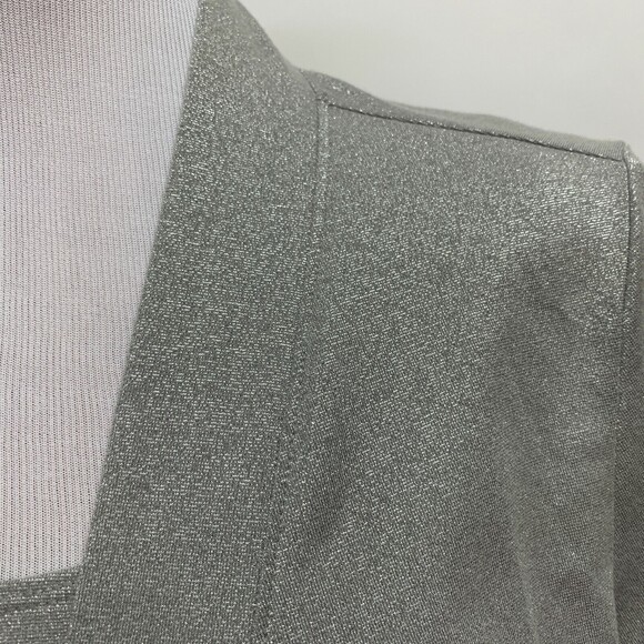 Additions by Chico’s Cardigan Tank Top 2 Large 12 Glittery Gray 2 Piece - Picture 3 of 12